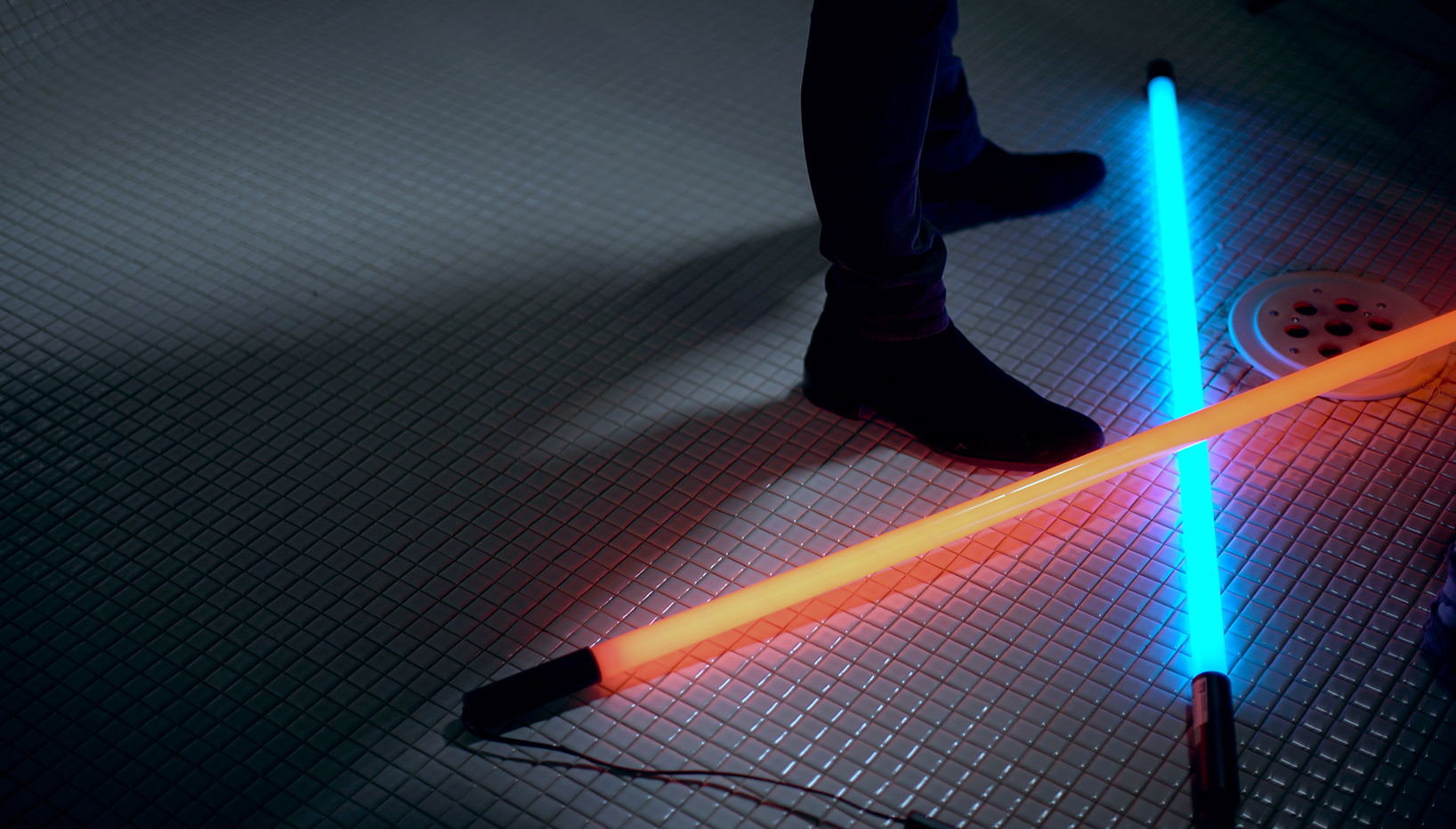 Light Sculpture Detail — Neon Tubes